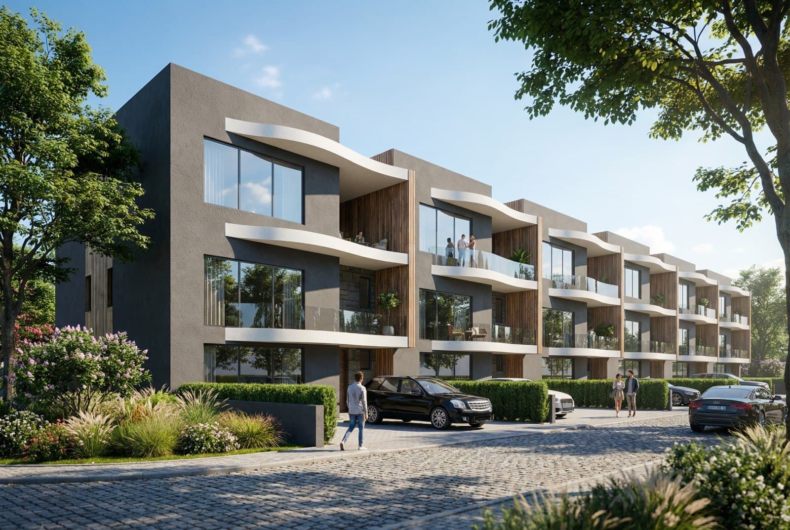 Mapape Development — street elevation of the residential terrace
